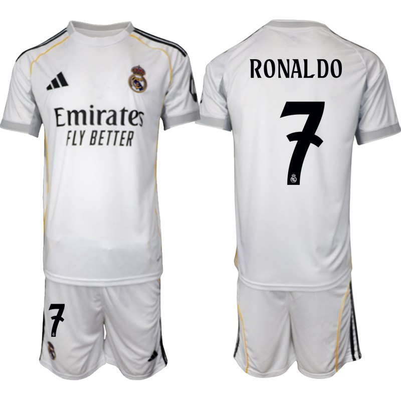 Men 2025-2026 Club Real Madrid home White #7 Soccer Jerseys->real madrid jersey->Soccer Club Jersey